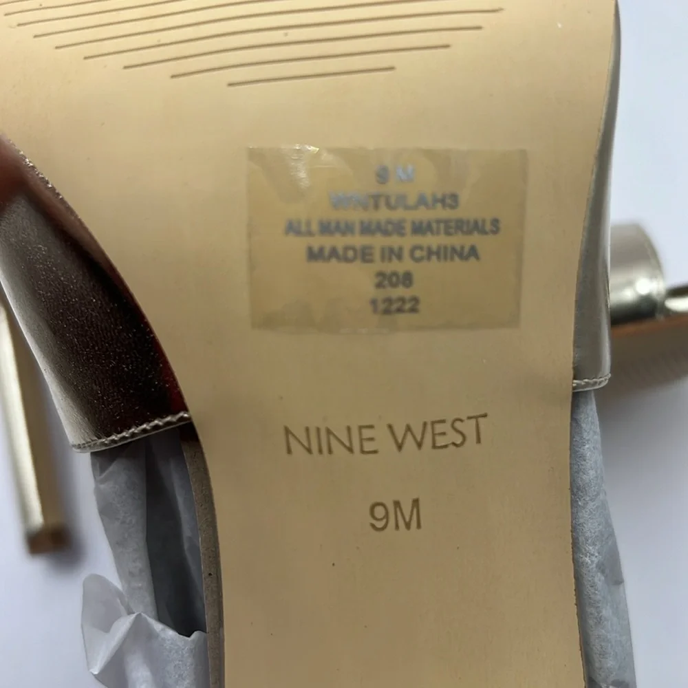 Nine West Tulah3 Gold sandals NIB